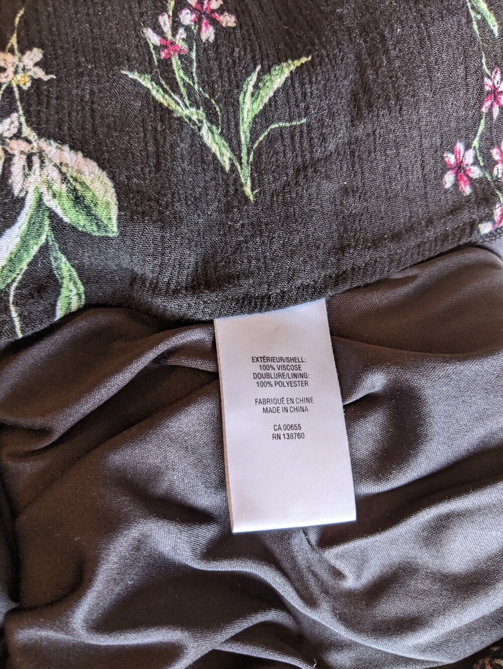 Reitmans Black Floral Sleeveless Dress Size Small - Picture 8 of 8